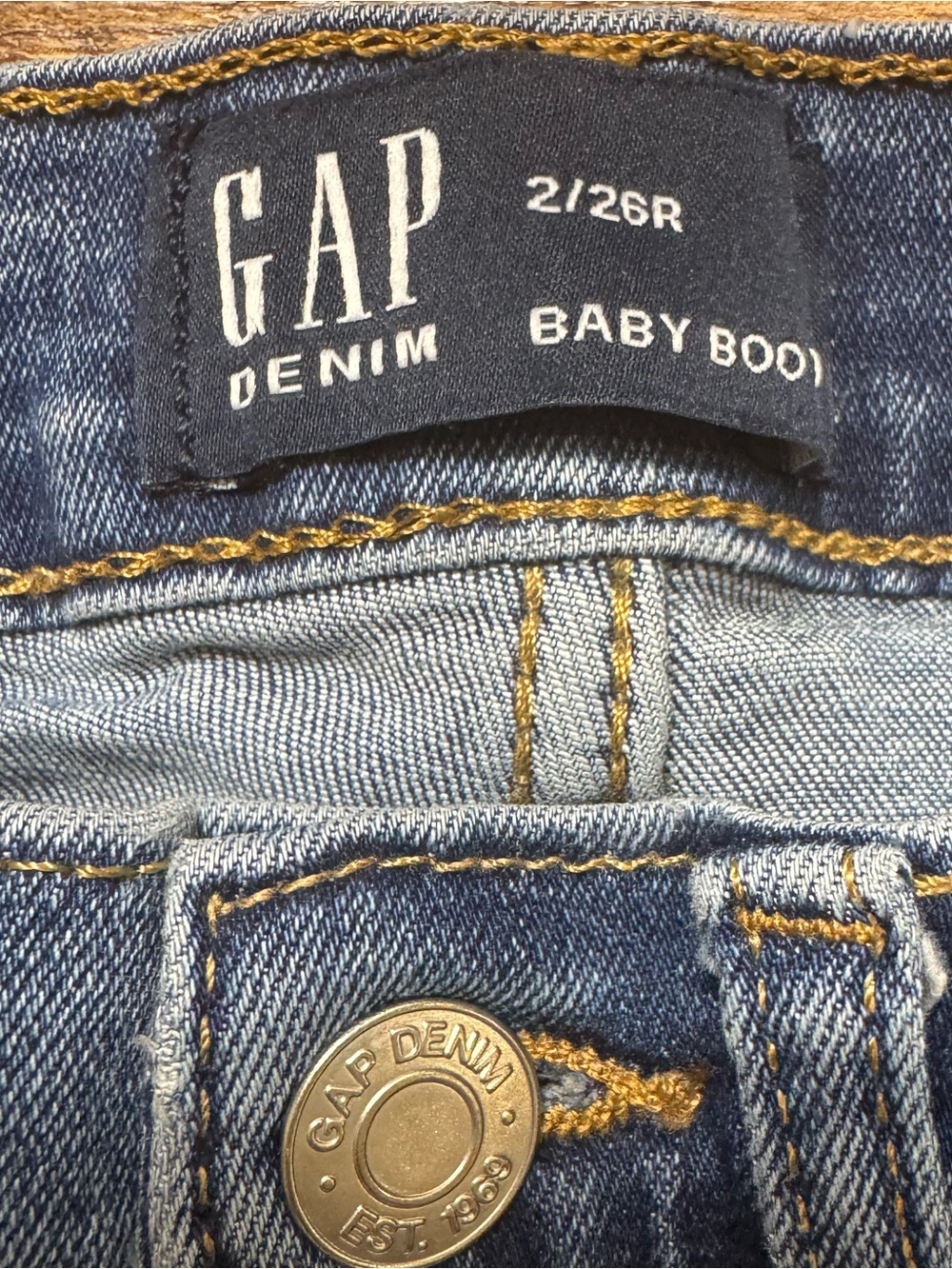GAP Y2K Baby Boot Bootcut Jeans Women’s 2R Medium Wash Stretch Denim - Picture 5 of 10